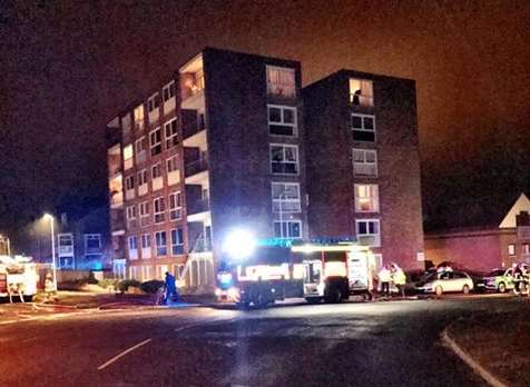 The fire broke out at McKinlay Court. Picture: David Linington.