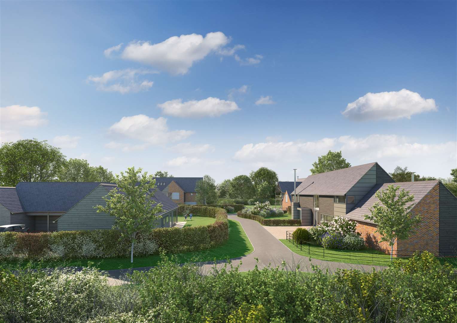 An artist's impression of how the development at Wickhambreaux will look