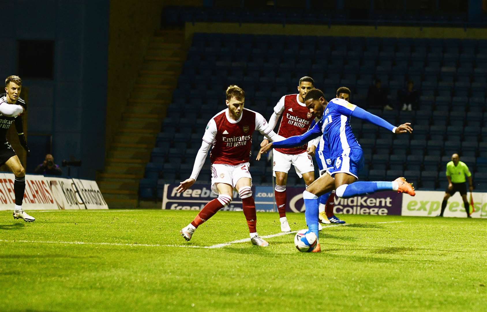 Zech Medley attempts a shot at goal against his parent club Picture: Barry Goodwin