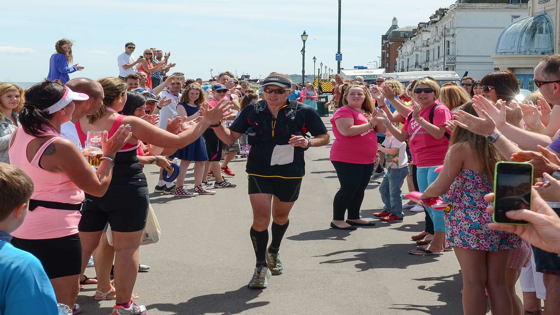 Phil Rashbrook was the first of the 55 mile runners to cross the finish line last year