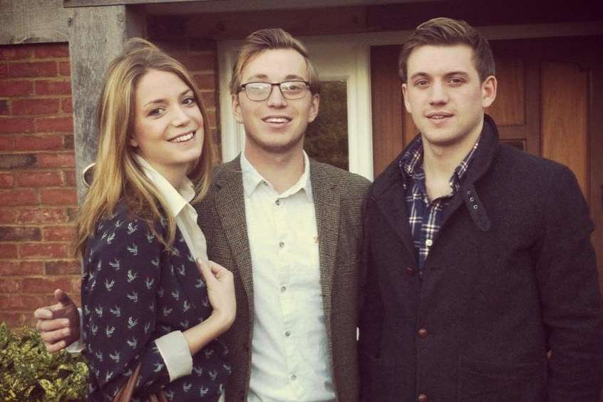 Tom (middle) with sister Ellen and brother Jack