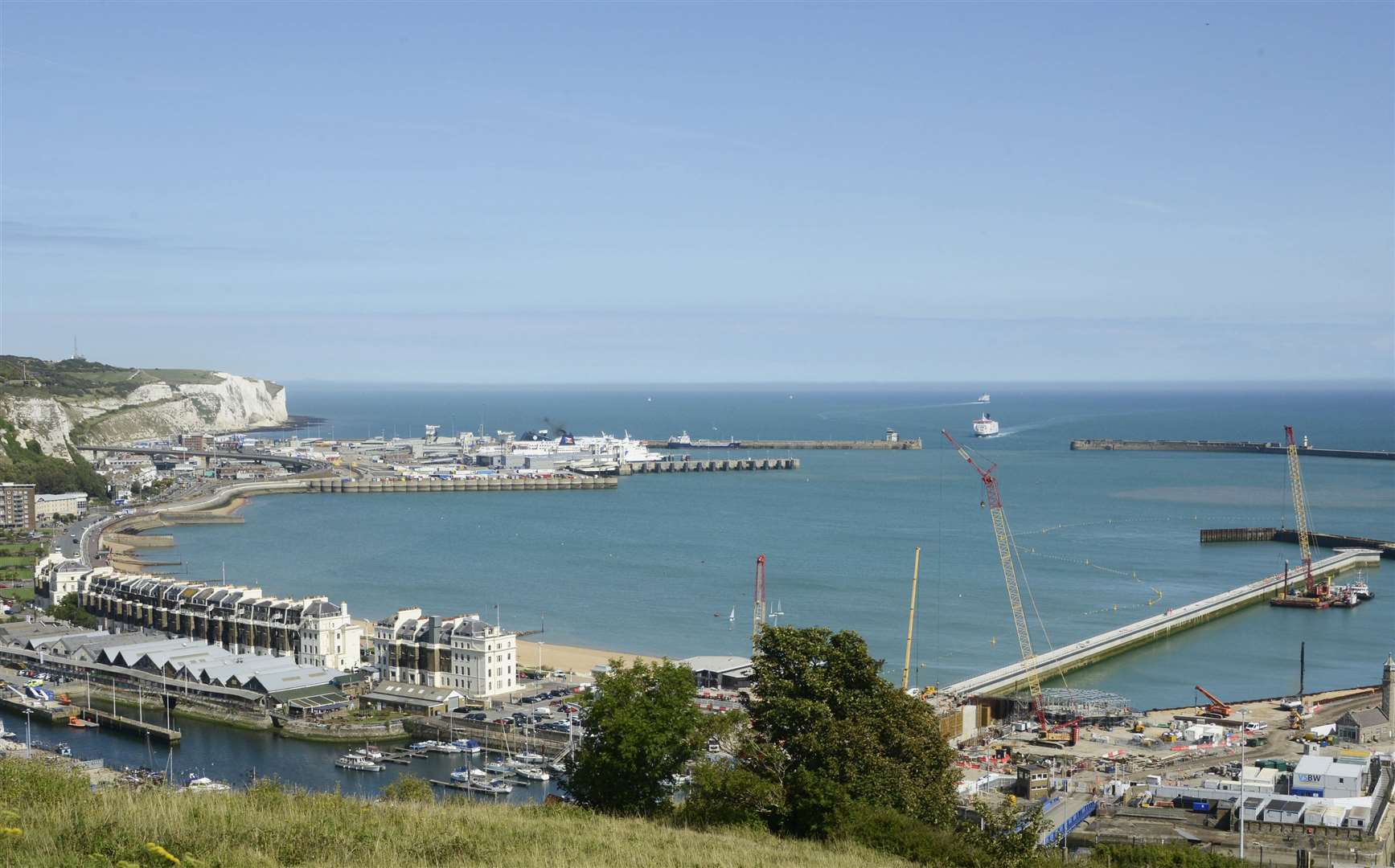 Dover View of Western Docks development from Western Heights. Library picture