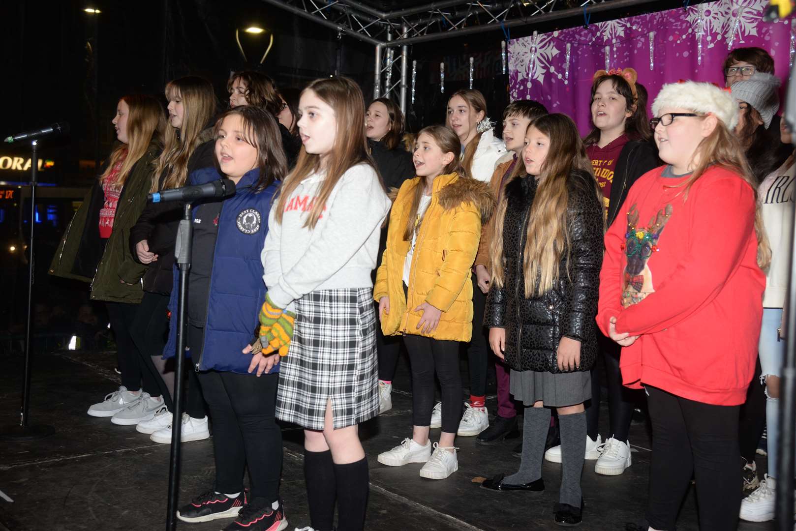 The Centre Stage Theatre Academy performing at the Christmas lights switch-on in Strood. Picture: Chris Davey