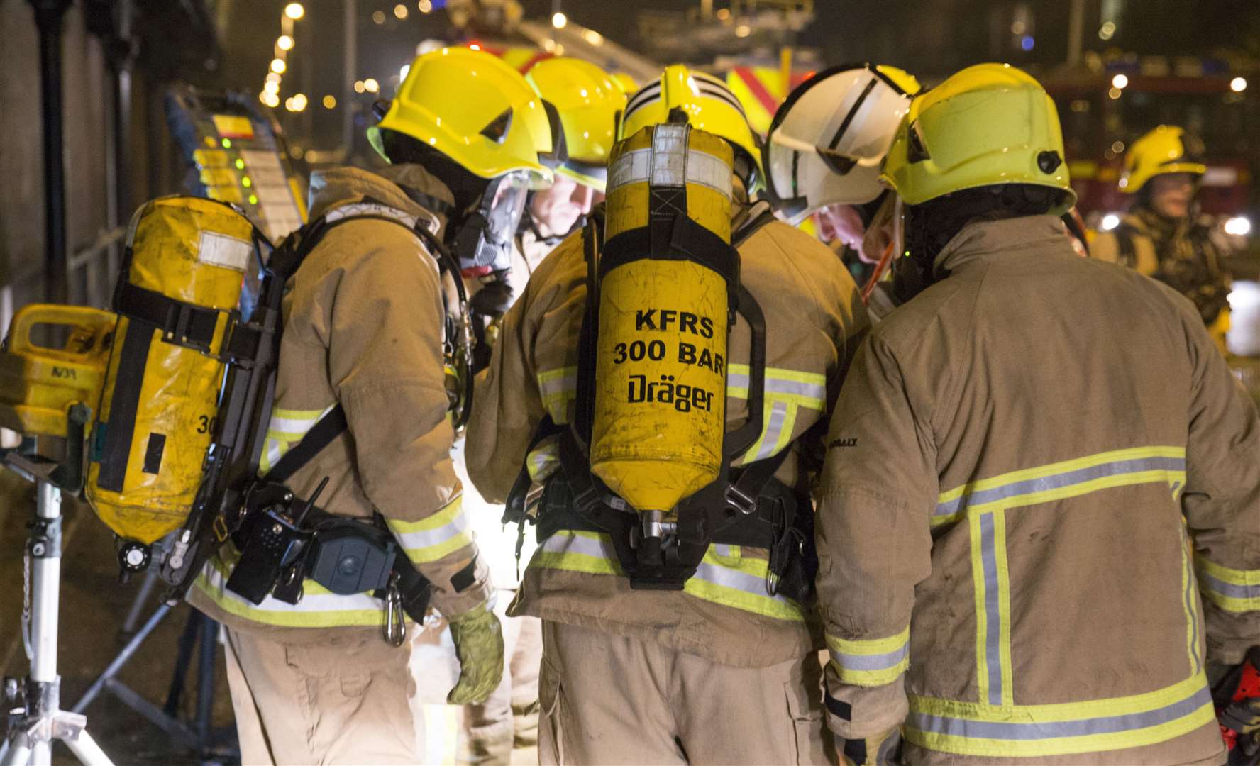 Firefighters dealt with the blaze last night. Picture: Kent Fire and Rescue Service