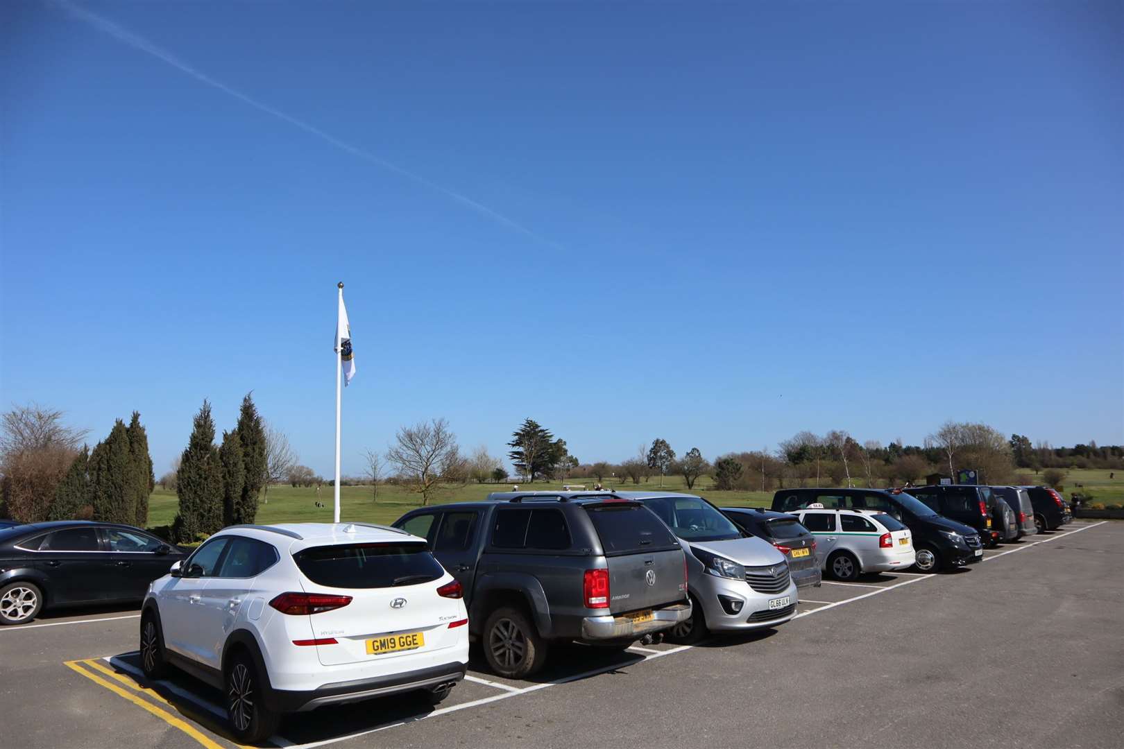 The packed car park at Sheerness Golf Club on Monday after Covid-19 lockdown restrictions were eased