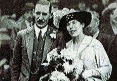 Abe Mitchell on his wedding day to Dora in Tunbridge Wells, 1920