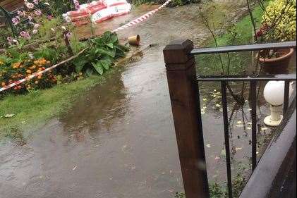 Flooding near Milton High Street in Sittingbourne. Picture: @lukepearson22