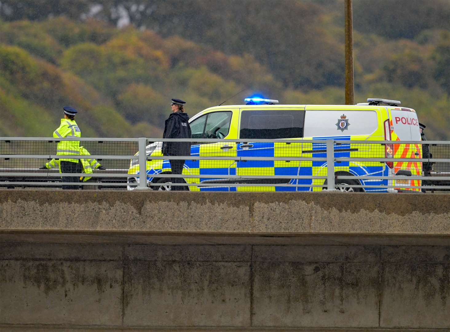 Police are at the bridge. Picture: Stuart Brock Photography