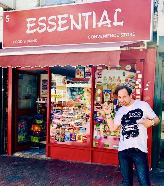 Ross Hutchinson outside the convenience store which was formally Loco Records.