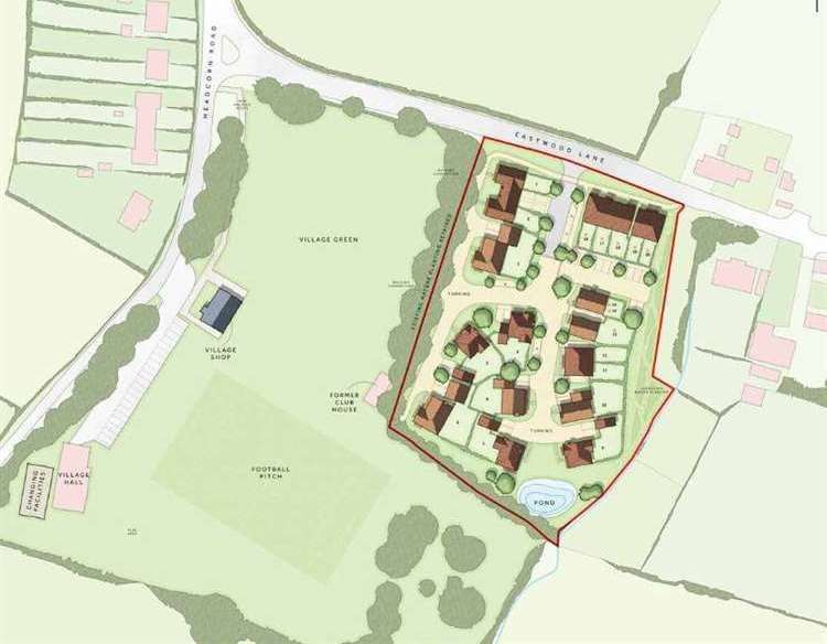A plan of the proposed homes in Ulcombe near Maidstone. Picture: Clague Architects/Esquire Developments