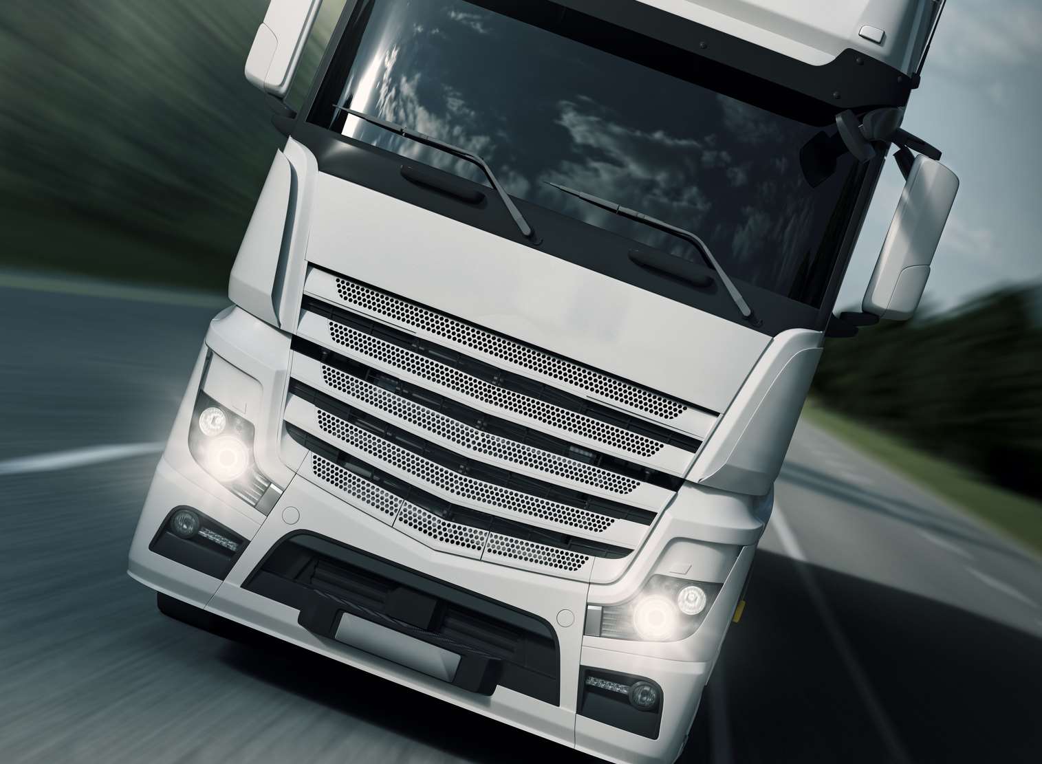 The lorry was seen swerving. Stock image.