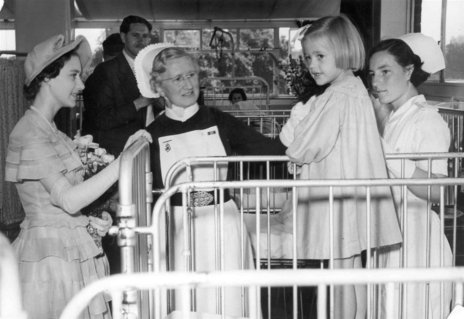 Monica Ellenden, three, had a royal visitor while she was a patient at the Royal Victoria Hospital, Folkestone, in July 1952. Princess Margaret toured children's wards, medical and surgical wards and a new wing built to replace one destroyed by German shellfire during the war. She later had tea at the Leas Cliff Hall