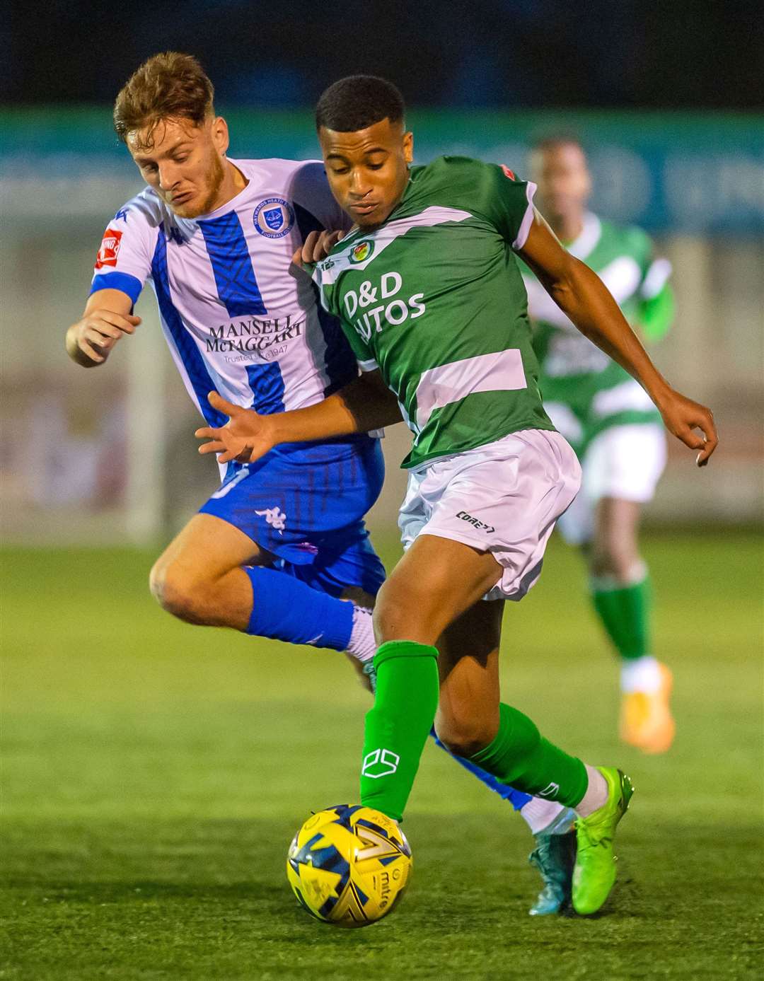 Mamadou Diallo in possession for Ashford. Picture: Ian Scammell