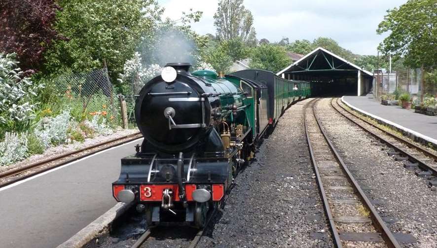 Steam engine on the Romney, Hythe & Dymchurch Railway