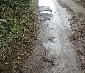 An example of a pothole in the village, which residents say has been neglected. Picture: Nick Abel