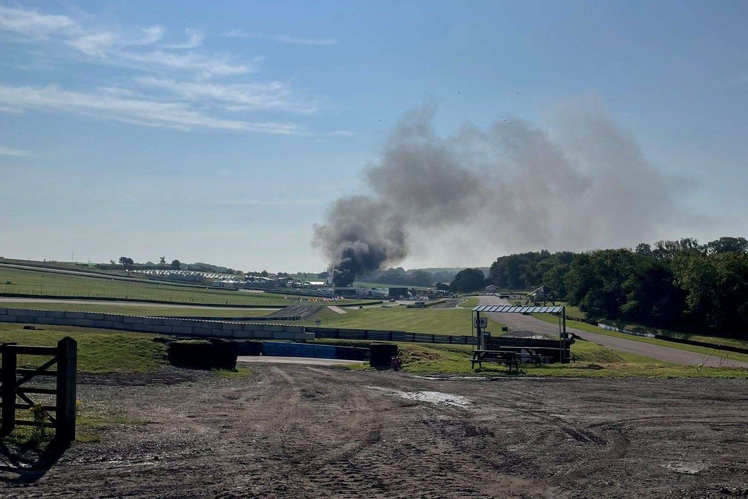 Fire crews were called to the Lydden Hill race circuit near Canterbury. Picture: Bartholomew Hall