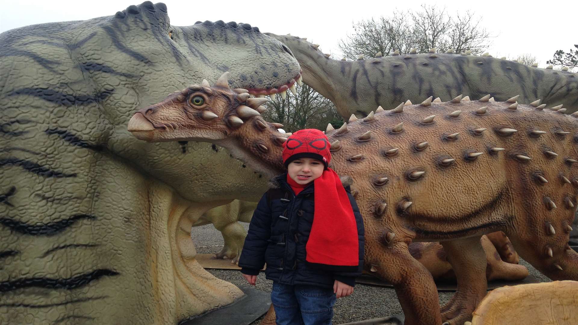 Alfie Lambert, 3, from Ashford is one of the first visitors to catch a glimpse