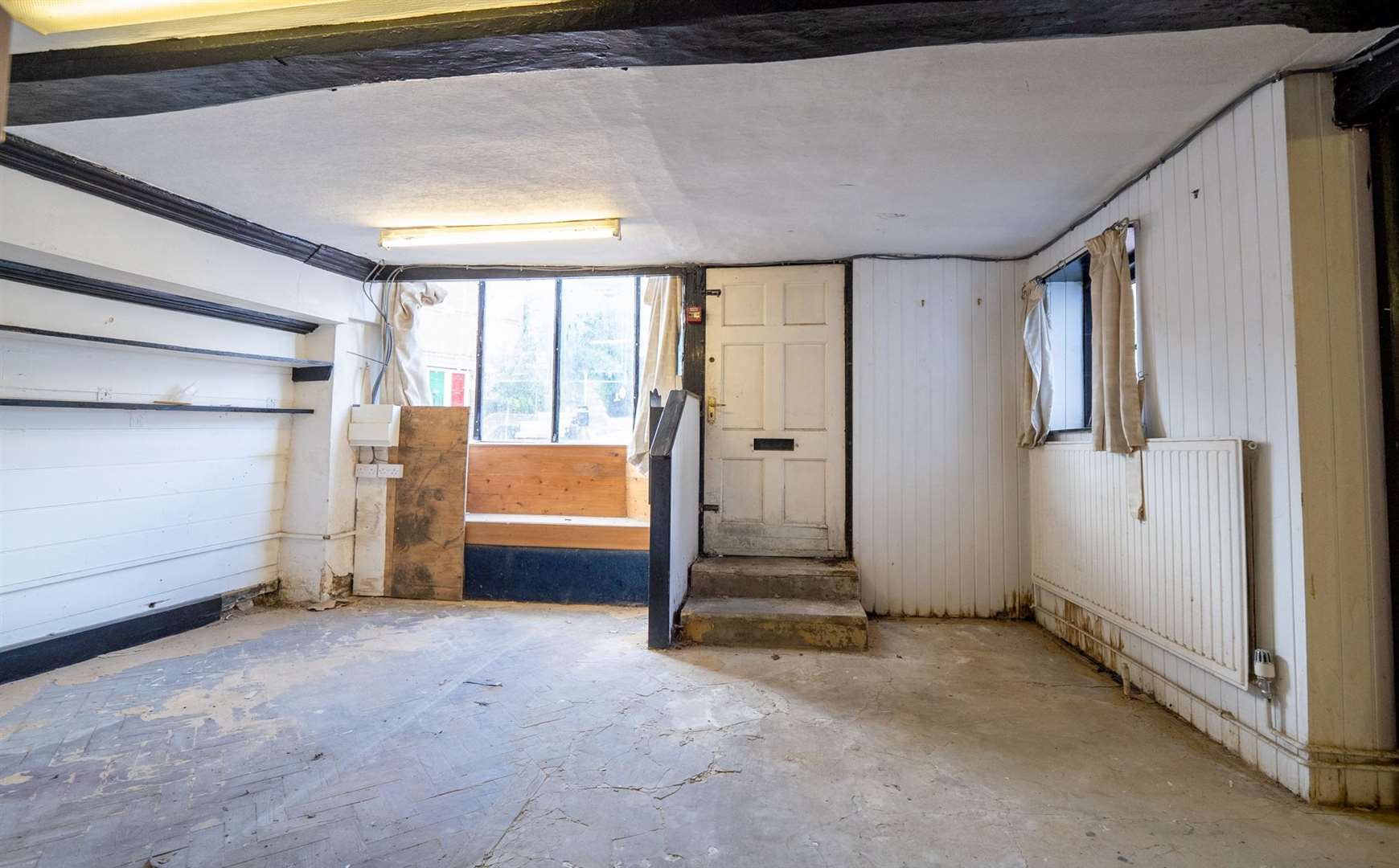 Inside the property which has been empty for 10 years