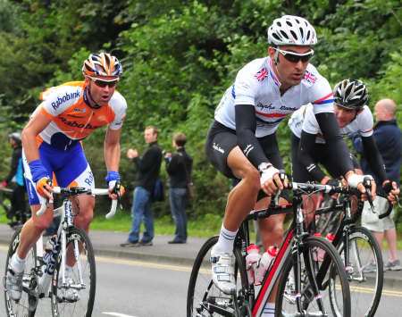 Kristian House in action during the Tour of Britain