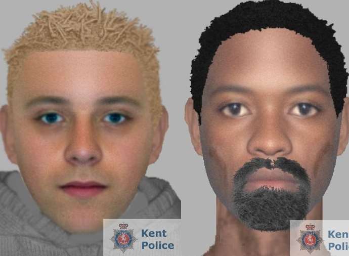 Police would like to talk to these men in connection with the incident. Pic: Kent Police