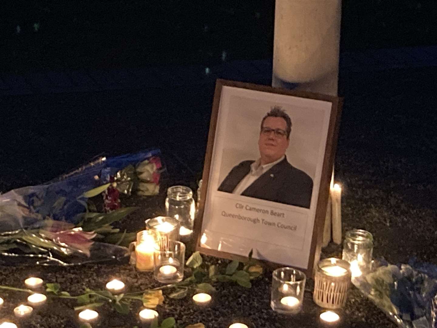 The candlelit vigil for Cameron Beart. Picture: John Nurden
