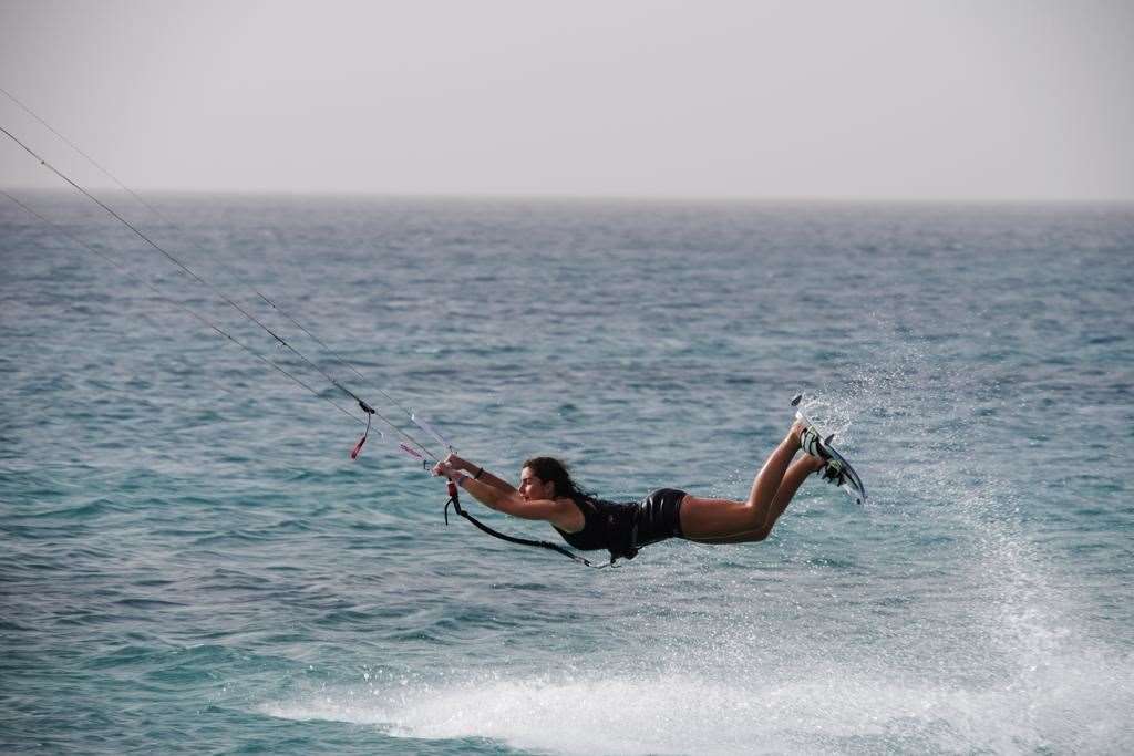 Francesca Maini, from Herne Bay, is being touted as one of the next big stars of kitesurfing