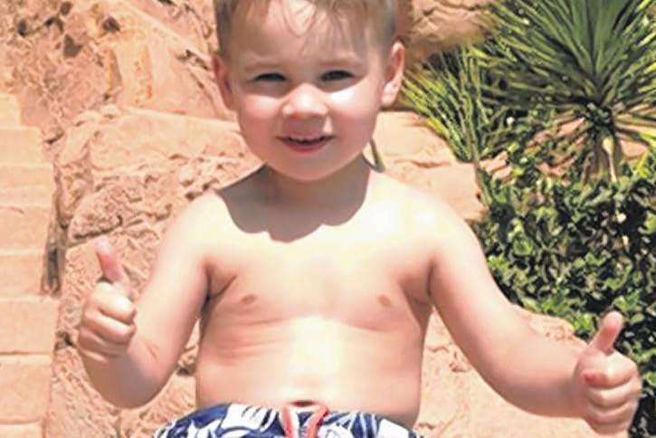 Little Stanley Burch was seriously hurt on holiday in Turkey