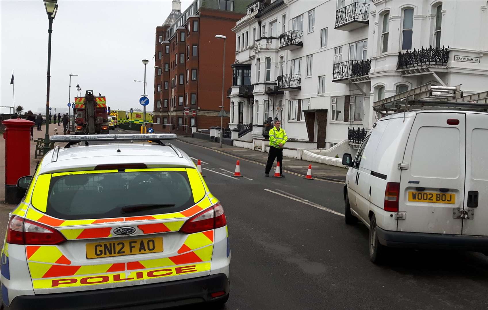 Police closed Prince of Wales Terrace after the incident