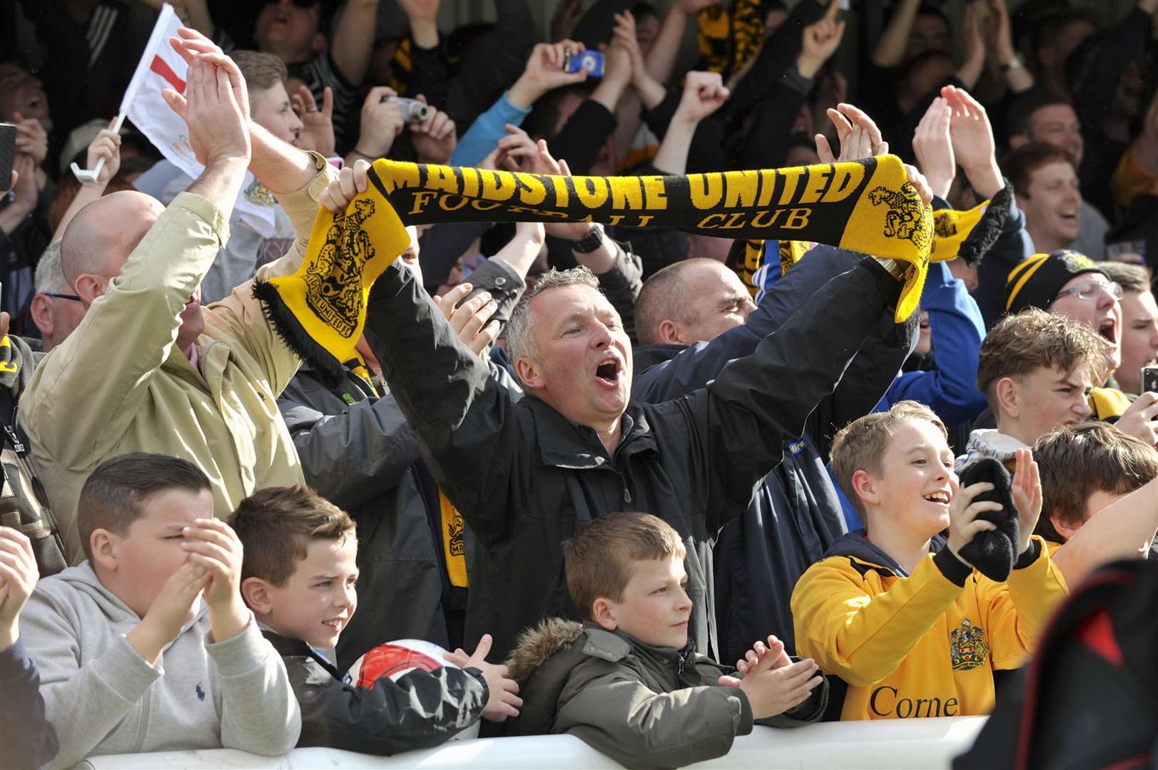 Maidstone fans have celebrated back-to-back promotions