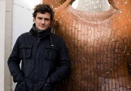 Orlando Bloom outside the Marlowe Theatre during his visit to view redevelopment plans