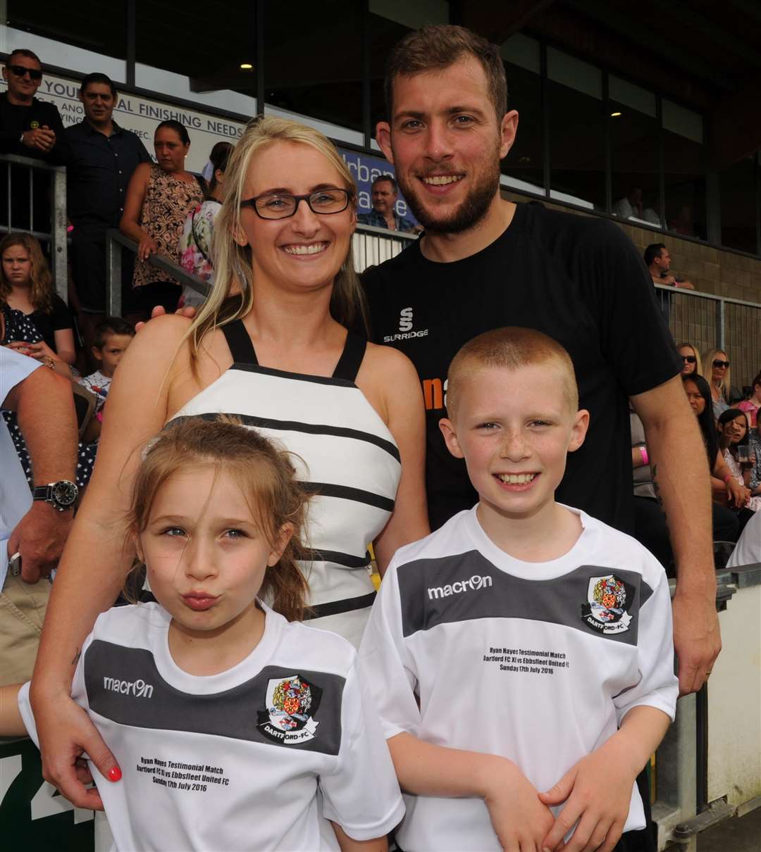 Ryan Hayes with his wife Leia and children Madison and Freddie Picture: Steve Crispe