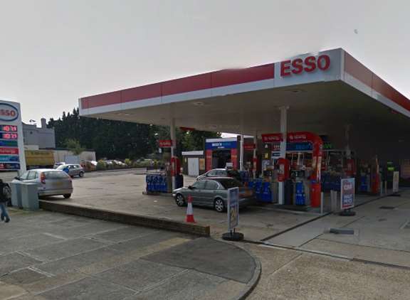 The Esso petrol station in Watling Street
