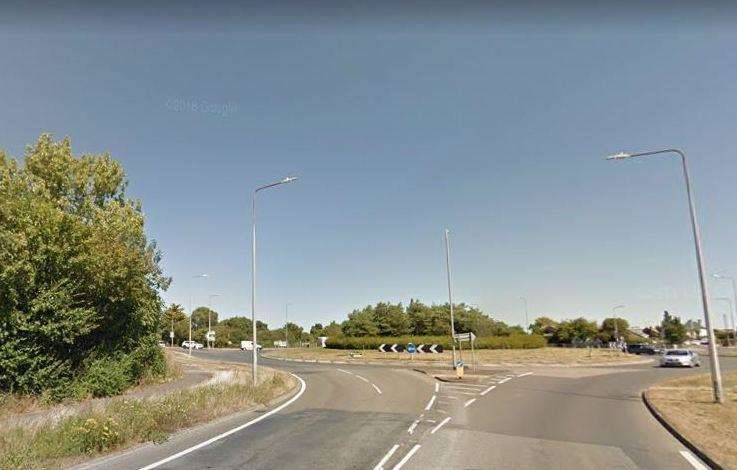 The crash took place on the Old Thanet Way near Greenhill roundabout. Picture: Google Street View (5327194)