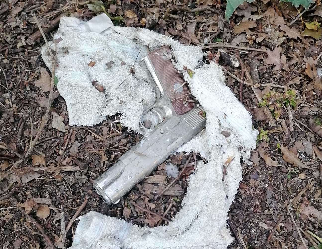 The gun found in Gillingham Park, near Oxford Road