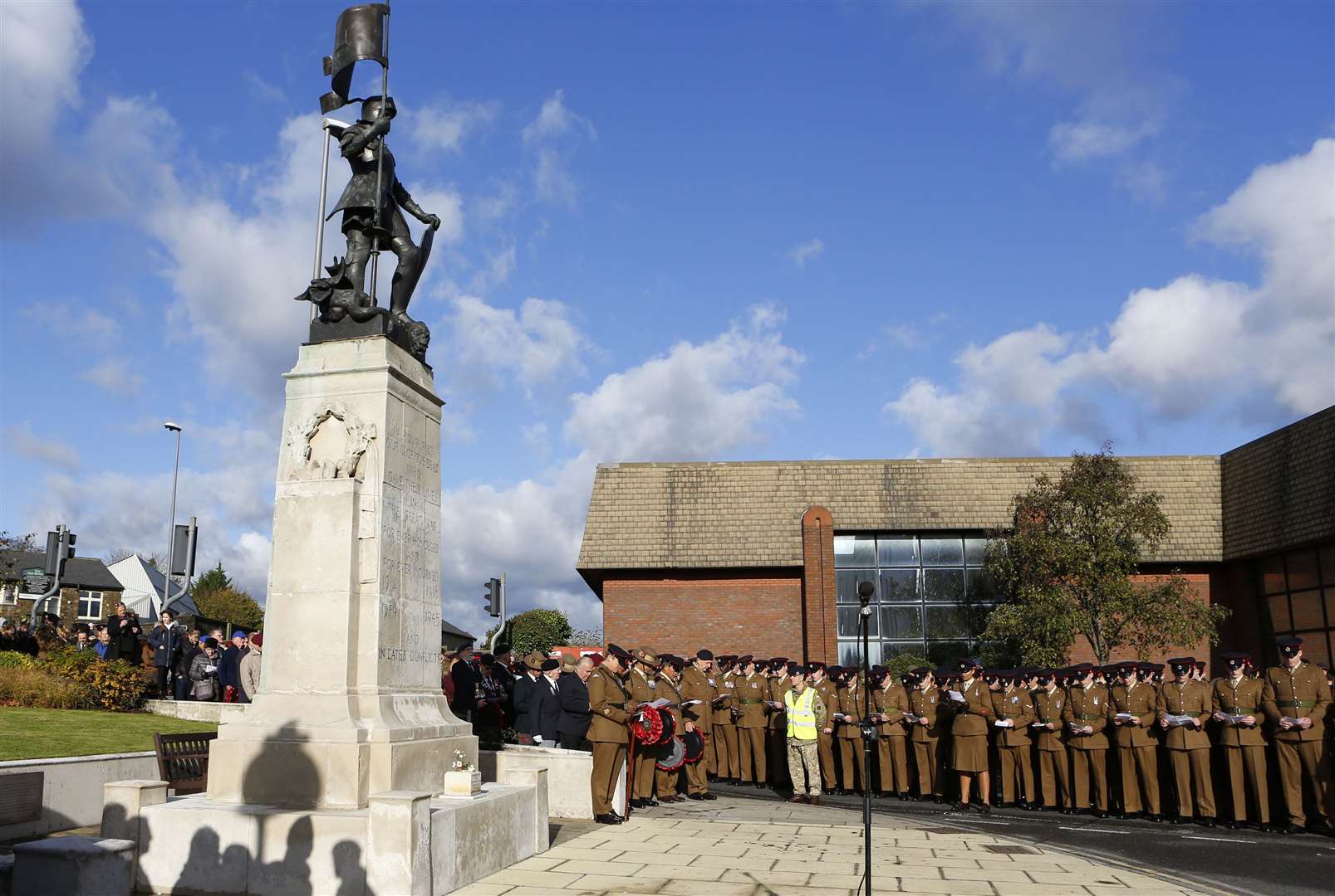 The Maidstone War Memorial during a Remembrance service. Picture: Andy Jones