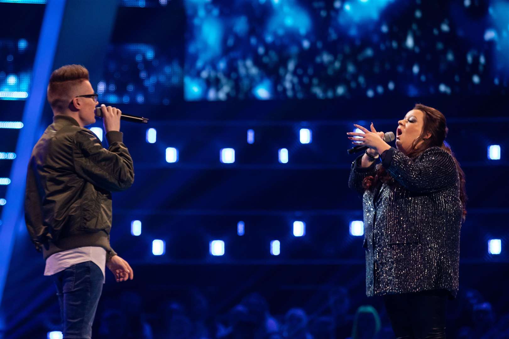 Millie Bowell and Ty Lewis go head to head on ITV's The Voice. Picture: ITV