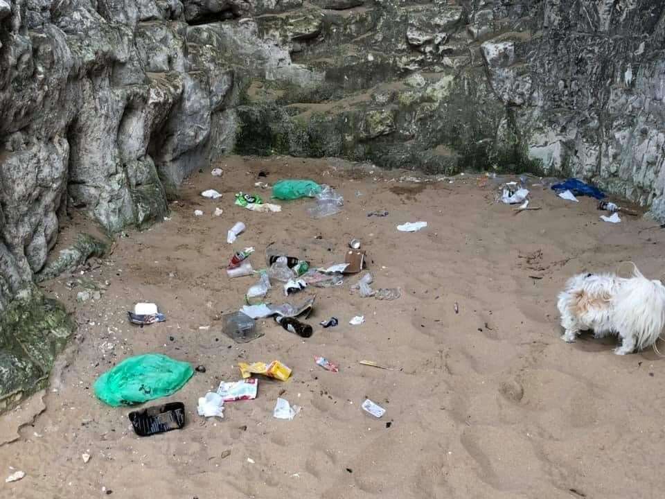 Visitors leave rubbish, human waste and broken glass in the sand. Picture: Friend of Botany Bay and Kingsgate (36222115)