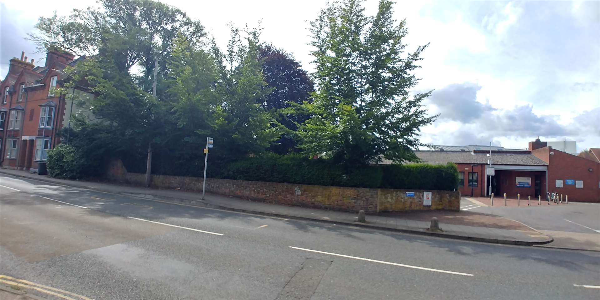The property (left) sits next to Canterbury Health Centre on Old Dover Road