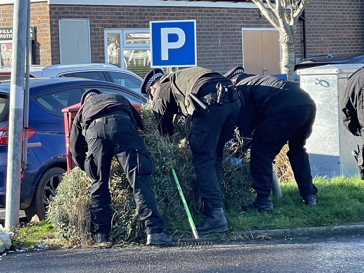 Police are searching the area today