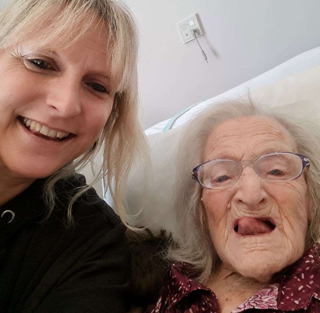 Cheryl Brittain with her nan Edith, who was a resident at Herne Place. Picture: Cheryl Brittain