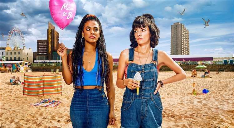 Lily Allen and Freema Agyeman starred in the comedy-drama Dreamland, which was set and filmed in Margate. Picture: Sky TV