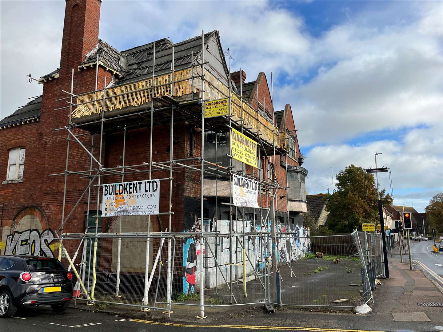 Folkestone and Hythe District Council has stepped in to order repairs to the former White Lion pub in Cheriton. Picture: FHDC