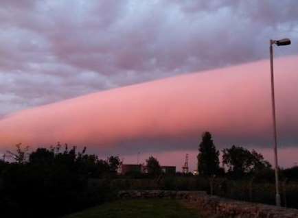 This weird cloud formation was highlighted by a sunrise Picture: @OllieRead61