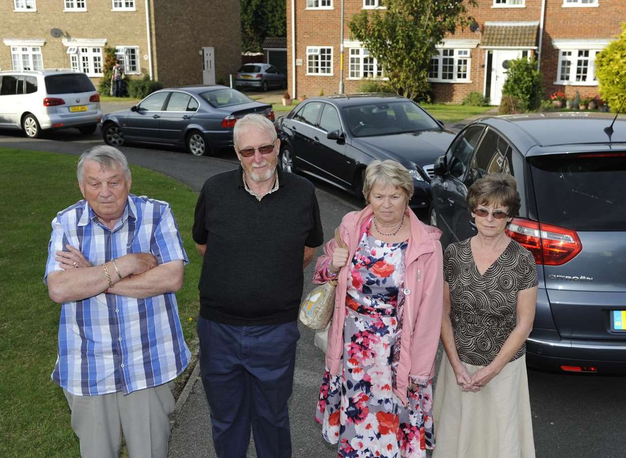 Unhappy residents Nigel Smith, Stan Brittain, Shirley Howcroft and Anne Brittain