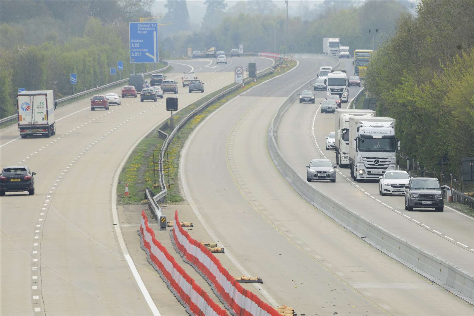 Parts of the M20 will be closed next week