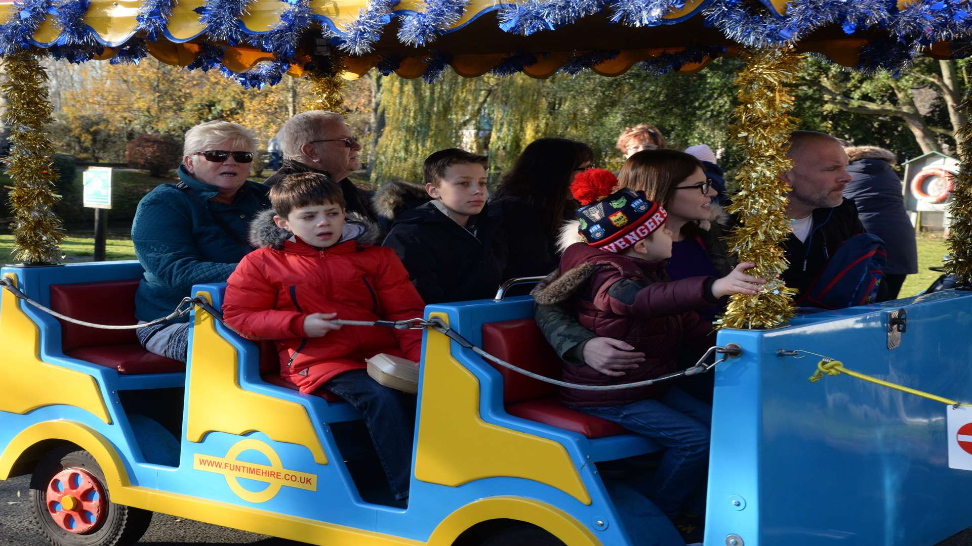 The land train had lots of passengers at the Christmas fair held at Aylesford Priory on Saturday.