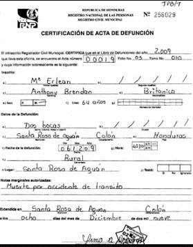 Fraudster Anthony McErlean's fake death certificate