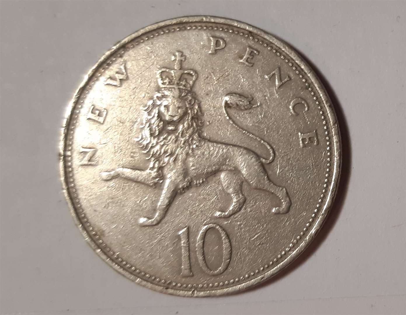 The new pence 10p minted in 1968