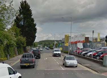 The busy road leads to the North Farm Industrial Estate. Pic: Google