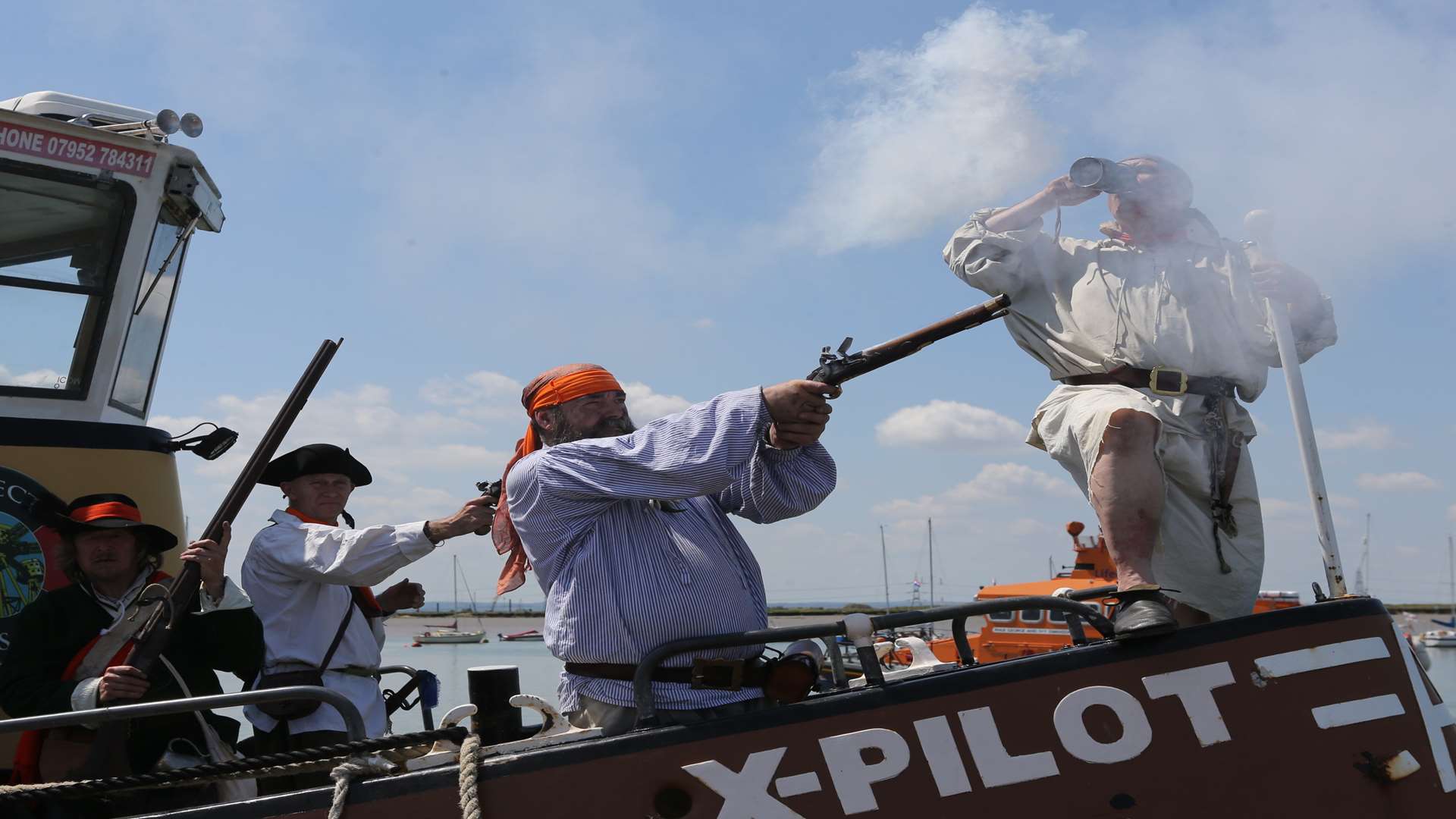 Sheppey Pirates made a bang at the Queenborough Independence Day celebrations.